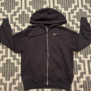 Nike Black double Zip-Up Hoodie